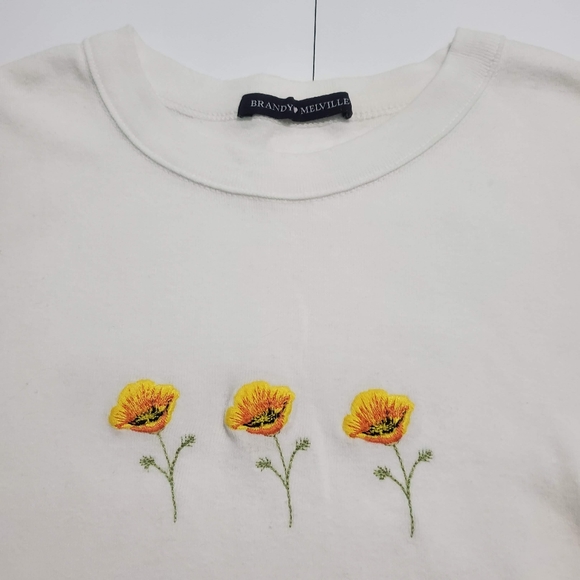 Brandy Melville Yellow Flower Top - Picture 2 of 4